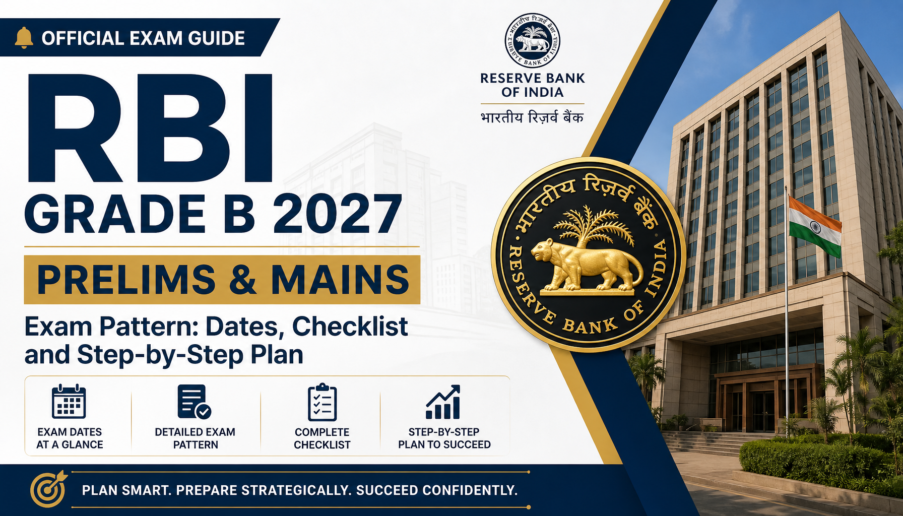 RBI Grade B 2027 Prelims & Mains Exam Pattern: Dates, Checklist and Step-by-Step Plan